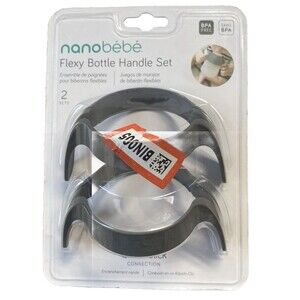 Nanobebe Flexy Bottle Handles Easy-Grip Ergonomic Handles Quick Click